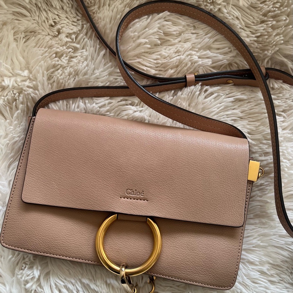 Chloe Small Faye Shoulder Bag Biscotti Beige
